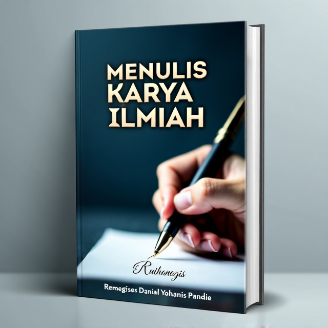 The cover features a close-up image of a hand holding a pen, symbolizing the act of writing. The hand is positioned at an angle, with the pen hovering above a blank piece of paper, ready to create something new. The background is a subtle gradient, transitioning from a deep navy blue to a lighter shade, creating a sense of depth.