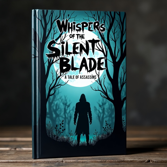 The cover features a dark, eerie forest scene with twisted, gnarled trees and a full moon peeking through the branches. Standing in the foreground is a menacing shadowy figure, partially concealed by the darkness. The cover creates a sense of mystery and foreboding, with a focus on the unknown and the unseen.