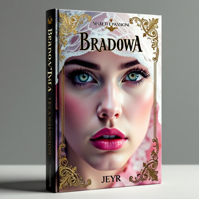 The cover features a close-up image of a woman's face partially obscured by a lace veil. The image is surrounded by intricate gold filigree patterns, symbolizing manipulation and obsession. The background is a gradient of cloud pink and white dove, representing passion and mystery.