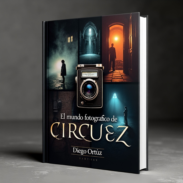 The cover features a captivating mix of mysterious and powerful photographs, showcasing different perspectives, lighting, and subjects. The images are arranged in a dynamic collage style, overlapping and intersecting with each other. The primary focus is on a central photograph of a vintage camera, which stands out against the dark background, drawing the viewer's attention.