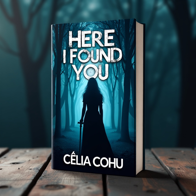 The cover features a dark blue background with trees of a forest in the back. In the foreground, we can see a woman with a sword in her hand, her back turned to us. She is partially hidden in the shadows, adding to the sense of fear and darkness.