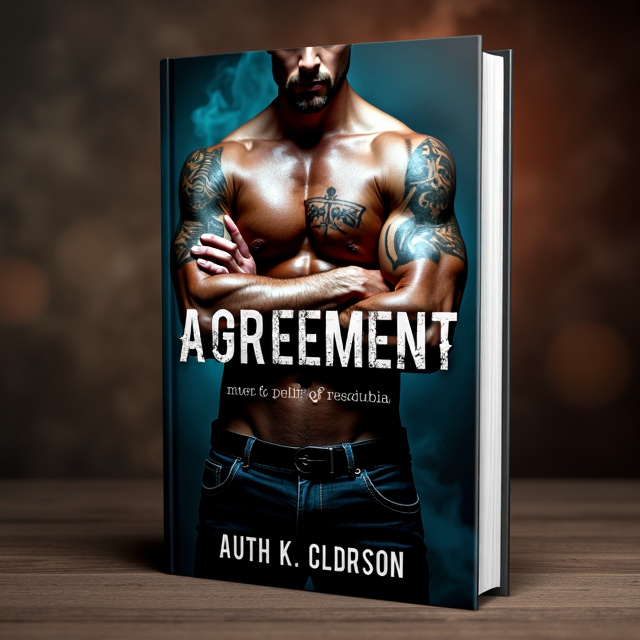 The cover features a close-up of a muscular tattooed torso of a man, with his arms crossed, holding a gun. The image is set against a dark and gritty background, with a hint of smoke and dim lighting to create a sinister atmosphere.