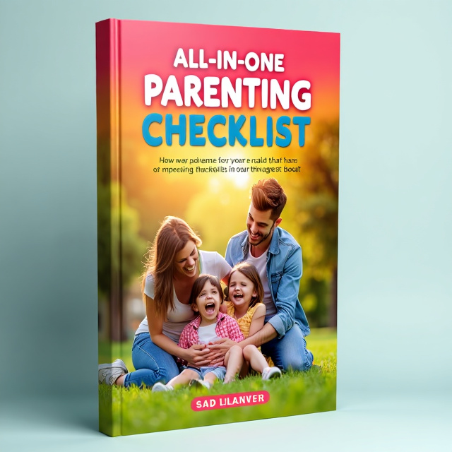 A vibrant and joyful image of a happy family, with parents and children laughing and playing together in a park. The image is the main focus of the cover, filling the majority of the space, with the book title placed prominently at the top.