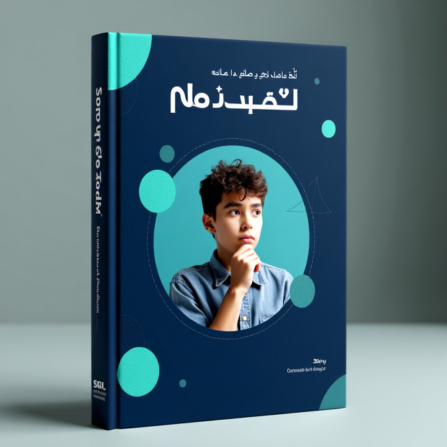 The cover features a deep navy blue background with a glossy finish. It prominently displays an image of a thoughtful teenager, representing the target audience of the book. The image is placed at the center of the cover, slightly off to the left side, creating a sense of asymmetry. Surrounding the image, there are abstract geometric shapes in shades of blue and teal, symbolizing the concept of talent discovery and career selection.