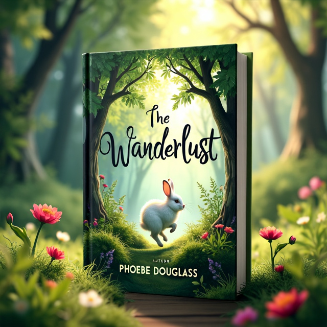 The cover features an enchanting forest scene with lush greenery and vibrant flowers. In the center, a running white bunny adds a sense of whimsy and magic to the cover. Sunlight filters through the trees, creating a captivating and ethereal atmosphere.