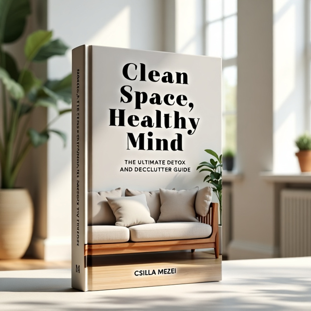 A serene and minimalistic scene of a clean and organized living space, with earthy tones and natural elements such as plants and wooden furniture. The focus is on the cleanliness and openness of the space, conveying a sense of peace and tranquility.
