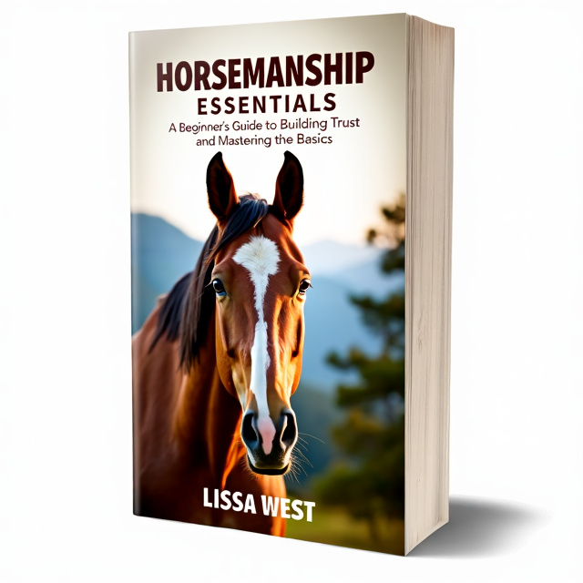 The cover features a close-up of a horse's face, showing its gentle and trusting expression. The horse is placed in the center, with a serene and calm background of a tranquil landscape with a majestic mountain in the distance and a tree in the foreground.