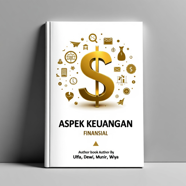 The cover features a clean and minimalistic design with a white background. In the center, there is a prominent illustration of a golden dollar sign, representing the finance theme of the book. Surrounding the dollar sign are various smaller icons related to finance, such as a calculator, graph, and money bag.