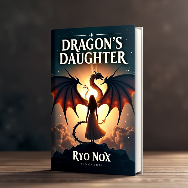 The cover features a dark background with a burst of light emanating from the center. In the foreground, there is a female character standing tall, with a powerful dragon wrapped around her, symbolizing their bond. The dragon's wings spread wide, giving a sense of majesty and strength.