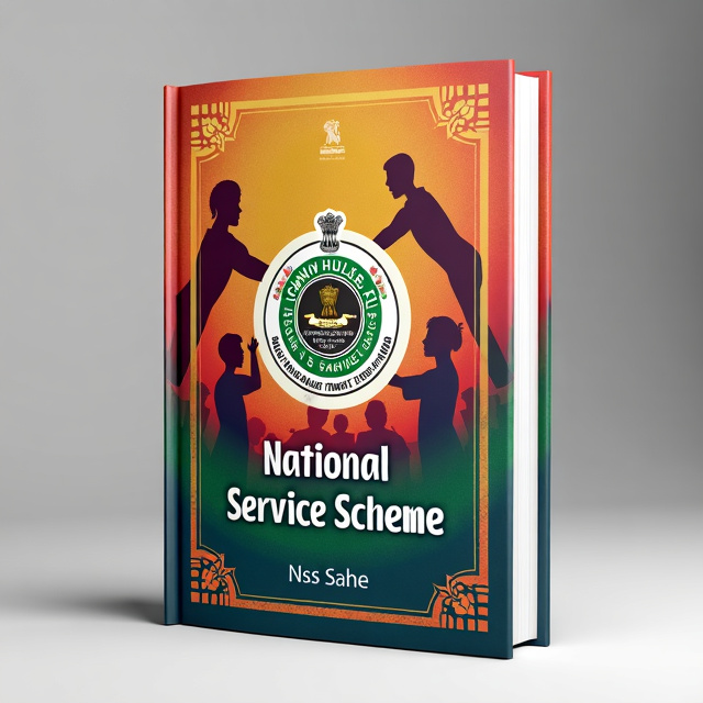 The cover features a vibrant and impactful image of people engaged in community service, with the NSS logo prominently displayed. The image is placed at the center of the cover, surrounded by a border that reflects the book's genre and adds a touch of elegance. The title is displayed above the image, using a bold and modern font that is easy to read. The author's name is placed below the image, using a complementary font that adds a personal touch. The overall design is clean, eye-catching, and evokes a sense of purpose and service.