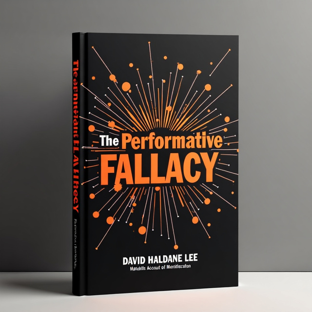 The cover features a dark background with a burst of vibrant, eye-popping orange lettering at the center. Surrounding the lettering are abstract shapes and lines, representing the concept of manifestation. These shapes are in various shades of orange and create a visually intriguing and exciting composition.