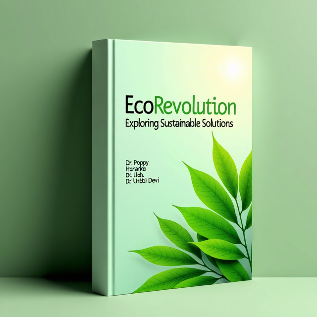 The cover features a light green background, symbolizing sustainability and nature. On one side of the cover, there is an image of vibrant green leaves, representing the book's focus on eco-friendly solutions. The leaves are arranged in a diagonal pattern, creating a sense of movement and energy.