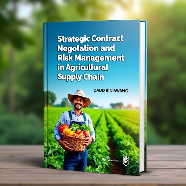 The cover features a bright and vibrant image of a lush green agricultural field, with a clear blue sky in the background. In the foreground, there is a smiling farmer wearing a hat, holding a basket of fresh produce. The title of the book is prominently displayed at the top, with the author's name shown below the image.