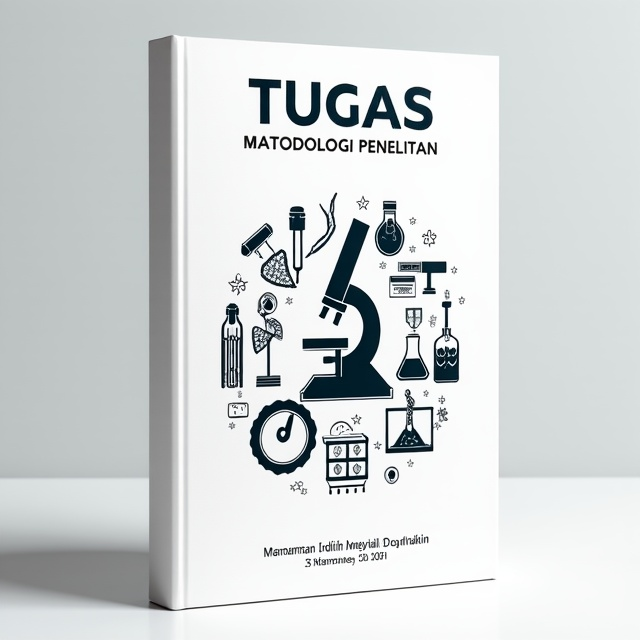 The cover features a white background with a bold, stylized representation of a microscope in the center. Surrounding the microscope are various scientific symbols, such as test tubes, beakers, and DNA strands. The title of the book is prominently displayed at the top, with the author's name and university details at the bottom.