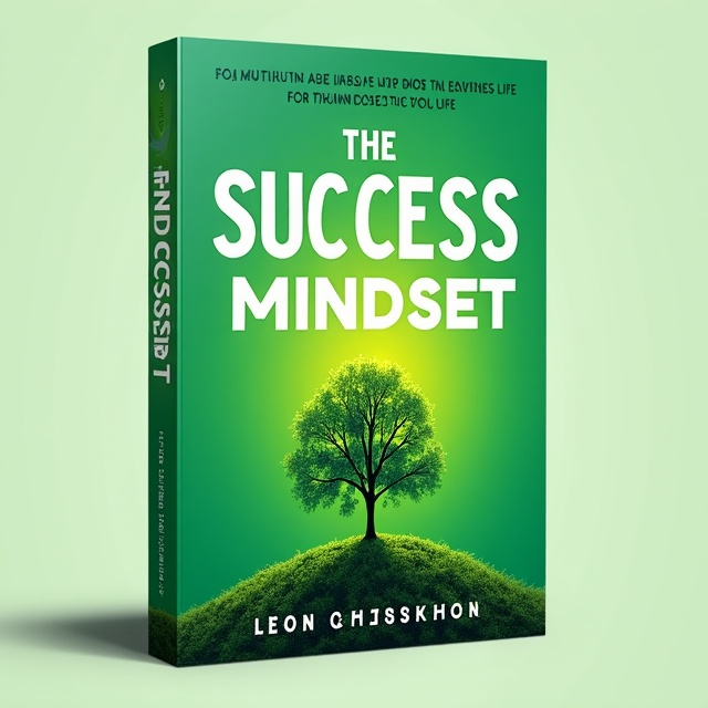 The cover features a vibrant green background with a growing tree at the center. The tree is depicted in various shades of green, symbolizing growth and progress. The title, "The Success Mindset," is prominently displayed at the top of the cover, with the author's name, Leon Chisholm, displayed at the bottom.