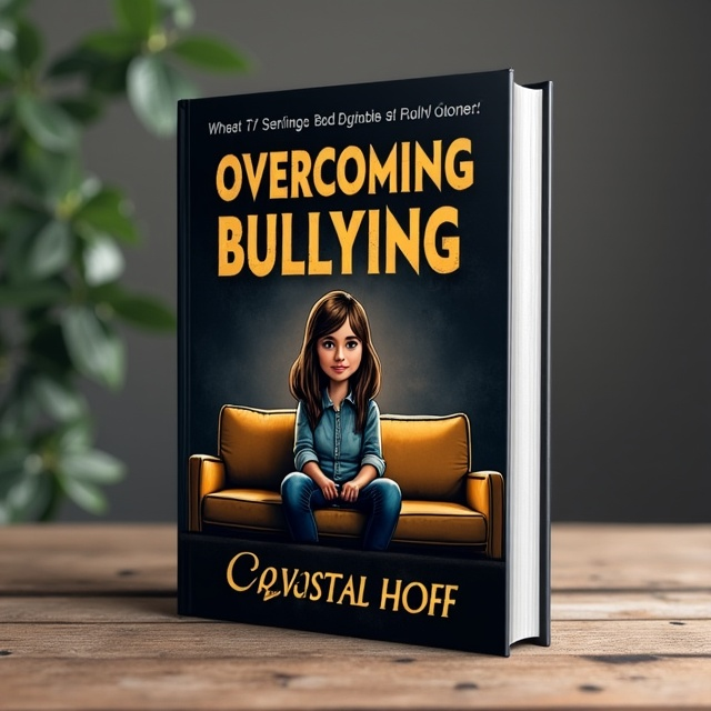 The cover features a close-up illustration of Betsy, the main character, sitting alone on a couch in the student lounge. She is shown with a sad expression on her face, symbolizing her struggles with bullying. The background is a mix of black and gold, representing the contrasting emotions of sadness and hope.