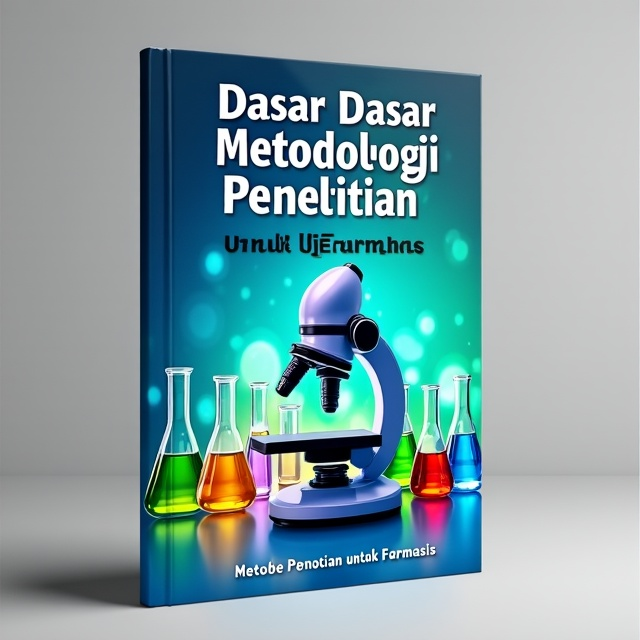 The cover features a close-up image of a laboratory microscope, with colorful test tubes and beakers surrounding it. The background is a gradient of vibrant blue and green, representing the science and technology aspect of the book.