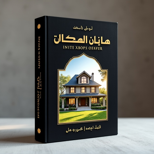 The book cover features a black background with a gold border. In the center, there is a high-quality photograph of a real estate property, showcasing its exterior and surroundings. The image is vibrant and eye-catching, capturing the essence of the real estate genre.