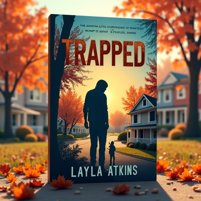 The cover features a beautiful neighborhood in the background, with vibrant fall colors and a sunny atmosphere. In the distance, neighbors can be seen laughing and talking to each other. However, the main focal point of the cover is a tall, shadowy creature leaning near the roof of a house, creating a sense of confusion and worry.
