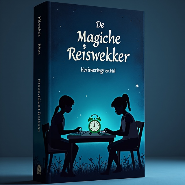 The cover features a minimalist night-time scene with deep blue and black tones. In the foreground, a young girl sits next to her grandmother at a table, engrossed in doing puzzles together. In the background, a dresser cabinet adds depth to the illustration, with a green travel alarm clock subtly standing out. The overall mood is melancholic, evoking a sense of loneliness and inevitability, but with a subtle hint of peace.