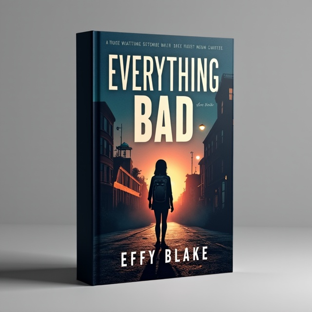 The cover features a young girl's silhouette in the distance, walking away. The background is a cityscape, with tall buildings and streetlights. The girl is shown with a backpack on her back, symbolizing her journey and the challenges she faces. The overall tone is somber and introspective, capturing the relatable and emotional themes of the book.
