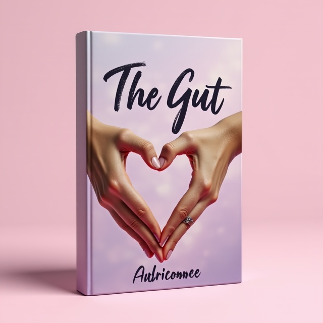 The cover features a close-up shot of a couple holding hands, with their intertwined fingers forming the shape of a heart. The background is a soft pastel color gradient, transitioning from blush pink to a light lavender. The couple is shown in a playful and affectionate pose, with the woman leaning into the man and both of them smiling.