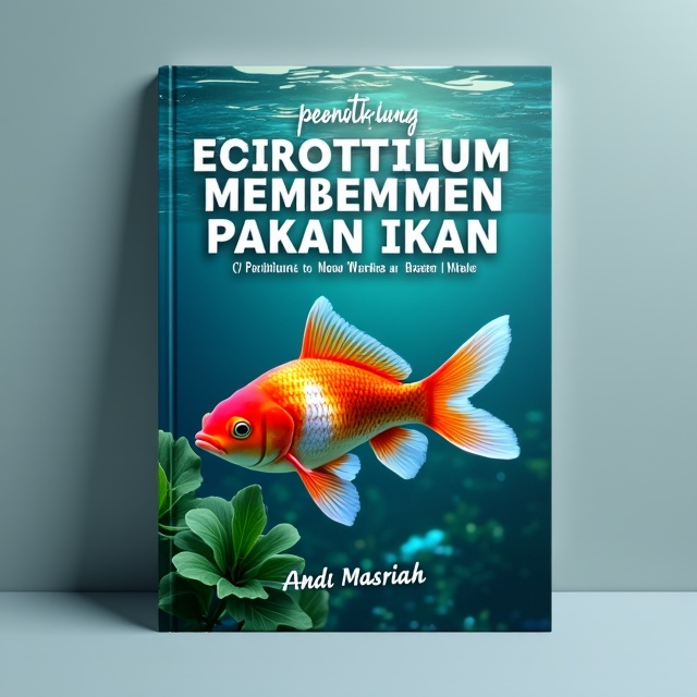 A close-up image of a colorful fish swimming in a serene fish pond, with water ripples creating a calming effect. The title of the book is placed at the top in a bold and modern font, while the author's name is displayed at the bottom in a more elegant script font. The background is a gradient of shades of blue and green, representing the themes of water and nature.