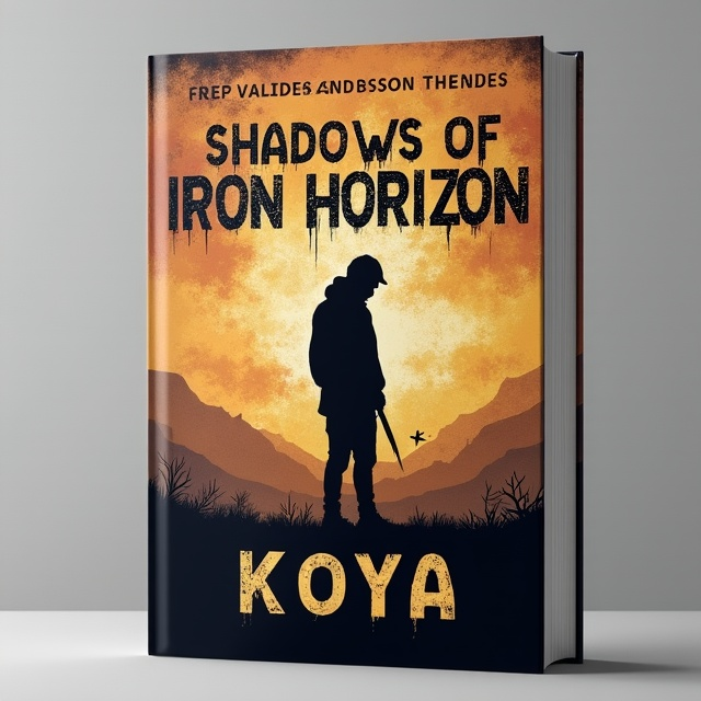 The cover features a silhouette of a lone figure standing against a backdrop of an iron horizon. The figure is depicted with a slight slouch, conveying sadness and weariness. The iron horizon represents a bleak and harsh environment, evoking feelings of desolation.