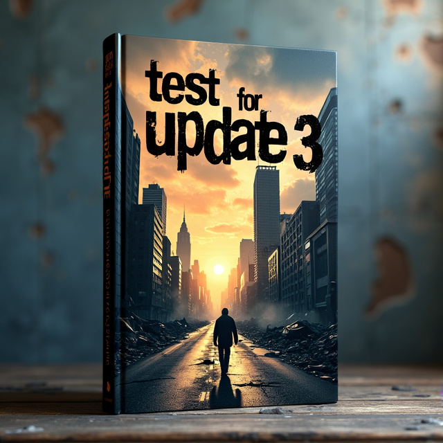 The cover features a dark, desolate cityscape with crumbling skyscrapers and broken roads. In the foreground, there is a figure walking alone, symbolizing the isolation and struggle of the dystopian world.