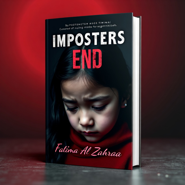 A close-up image of a sad and confused girl with her head down, surrounded by a dark and mysterious background of black and red colors. The girl's face should evoke a sense of sadness and confusion.