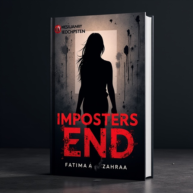 The cover features a silhouette of a brave adult girl against a dark background. She is sneaking out in the dark, with her face partially hidden. There are blood stains and a knife symbolizing mystery and danger.