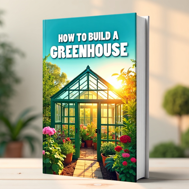 The cover features a vibrant and lush greenhouse filled with various plants and flowers. The greenhouse is depicted against a backdrop of a clear blue sky and golden rays of sunlight streaming through the glass panels. A sense of warmth and joy is conveyed through the vibrant colors and the overall inviting atmosphere of the greenhouse.