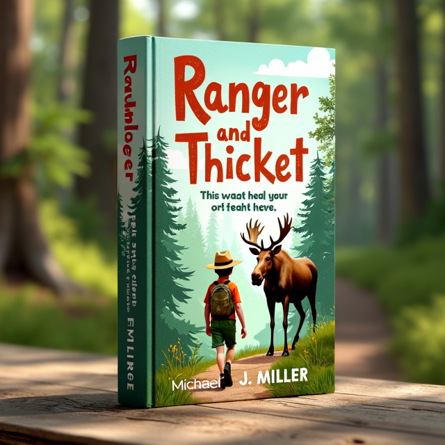 A short park ranger with skinny legs and arms walking with a moose down a park trail.
