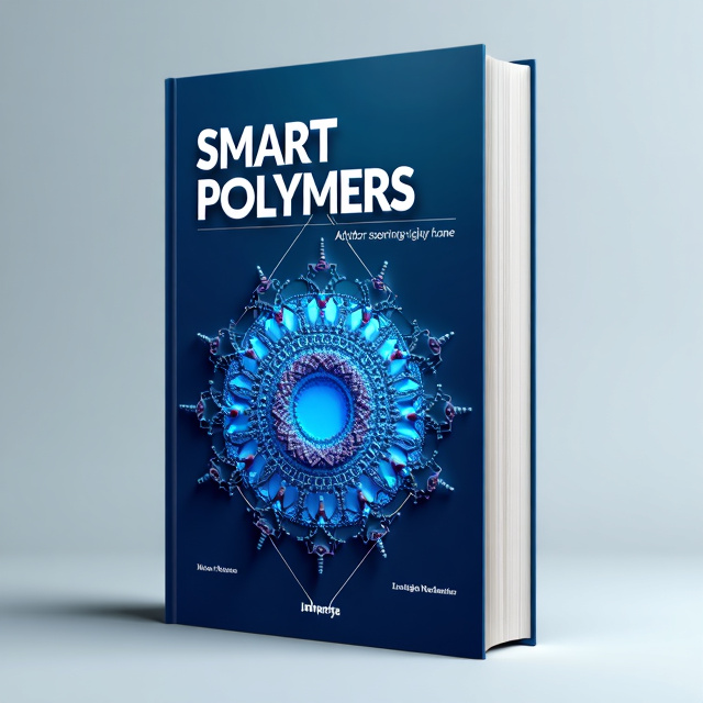 The cover features a vibrant blue background with a sleek and modern design. In the center, there is an abstract representation of a polymer structure, creating a visually captivating element. Surrounding the polymer, there are intricate patterns inspired by Iranian art, adding a touch of cultural richness to the design.