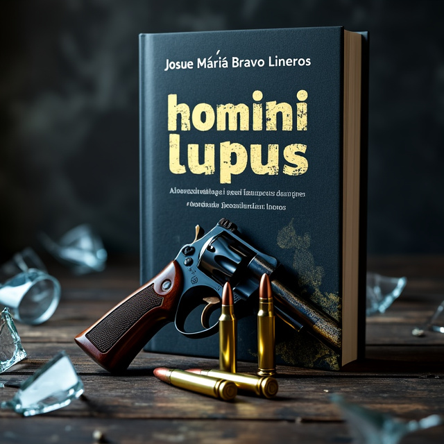 The cover features a close-up shot of a revolver placed on a table. The bullets are arranged next to the revolver, creating a sense of danger and suspense. Broken glasses are scattered near the revolver, adding to the distressing atmosphere. The overall style is dark and gritty, with shadows emphasizing the intensity of the scene.