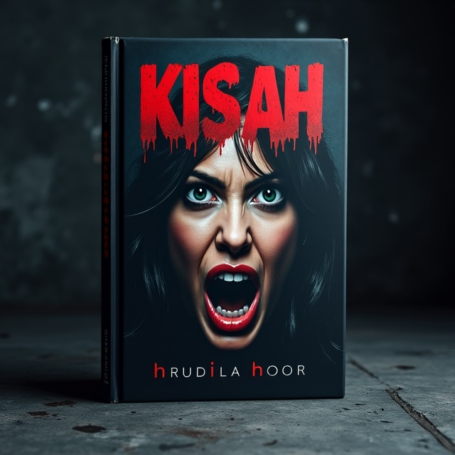 The cover features a close-up image of a terrified woman, with her eyes wide and her mouth open in a scream. The background is dark and mysterious, hinting at the horror genre.