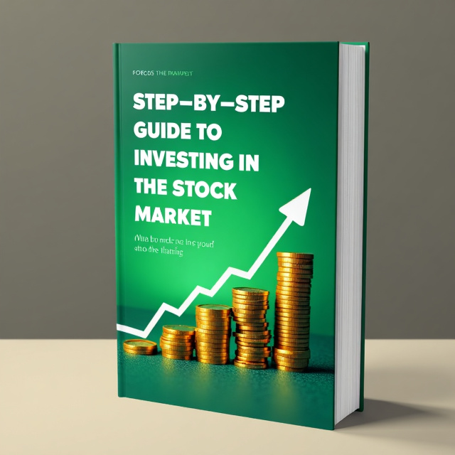 The cover features a vibrant green background with a close-up image of a rising stock market graph, symbolizing growth and success. The title is prominently displayed in bold white font at the top, with smaller subtext beneath. A stack of gold coins adds a touch of wealth and prosperity to the design.