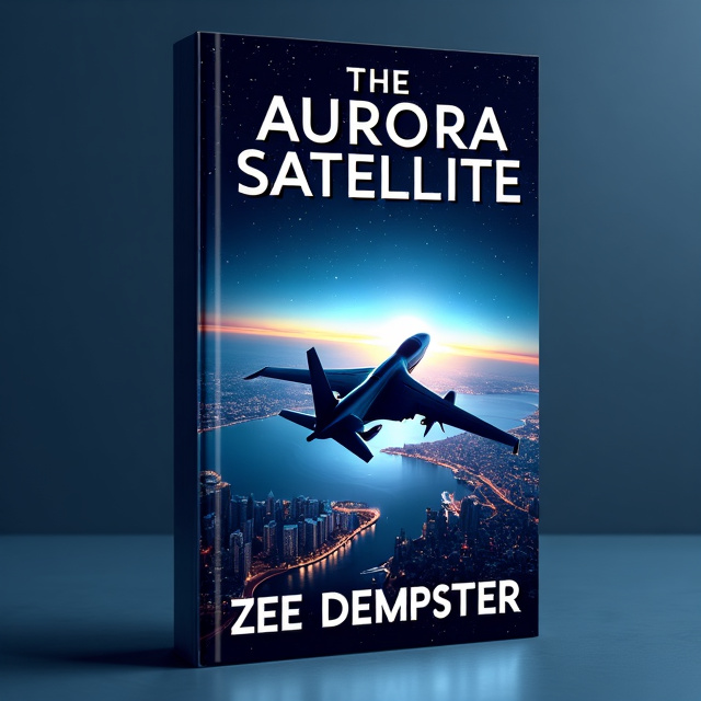 The cover features a dark blue background with a hint of shimmering stars, representing the vastness of space. The foreground showcases a stunning aerial view of a city with waterways cutting through it, giving a sense of movement and life. A futuristic aircraft flies above the city, adding an element of adventure and technology.