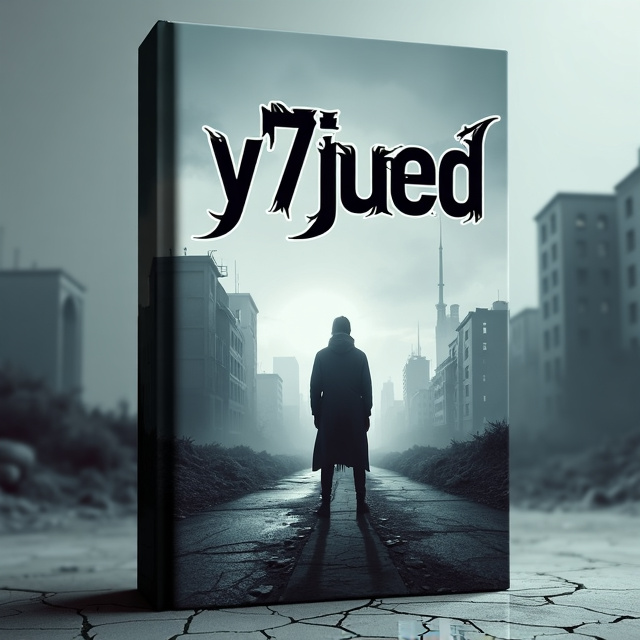 The cover features a desolate landscape in shades of gray, with abandoned buildings and a cracked road leading into the distance. In the foreground, a lone figure stands, their face obscured, representing the protagonist's journey through the dystopian world.