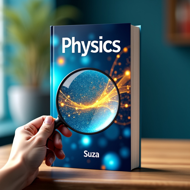 The cover features a close-up image of a hand holding a magnifying glass, with a vibrant vector diagram of vectors in the background. The colors are bright and eye-catching, with a focus on blues and yellows to represent the scientific nature of the book.