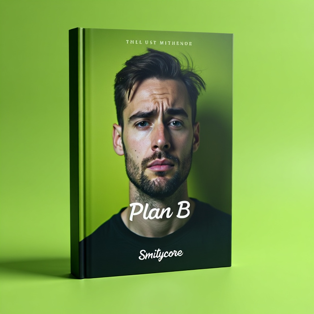 The cover features a close-up of a man's face, with a sad expression. The background is a lime green gradient, fading from a darker shade at the top to a lighter shade at the bottom.