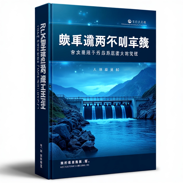 The cover features a realistic image of the Baihe Tan Hydropower Station, with the hydro turbine generator in focus. The image is surrounded by a blue scientific background, symbolizing the science and technology aspect of the book. The title of the book is placed at the top of the cover, in bold and professional typography.