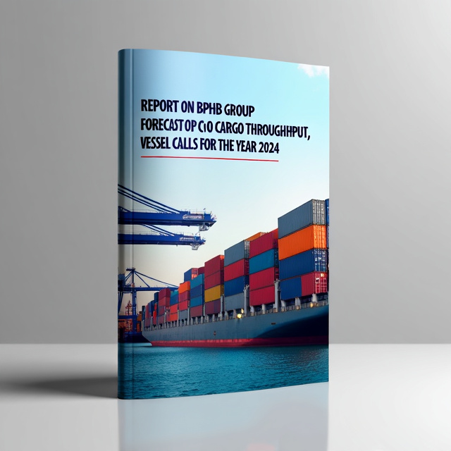 The cover features a clean and professional design with a prominent image of cargo containers and vessels in the background. The containers are stacked in a neat and organized manner, symbolizing efficiency and order. The vessels are visible in the distance, representing the transportation aspect of the cargo industry. The overall composition is balanced and visually appealing.