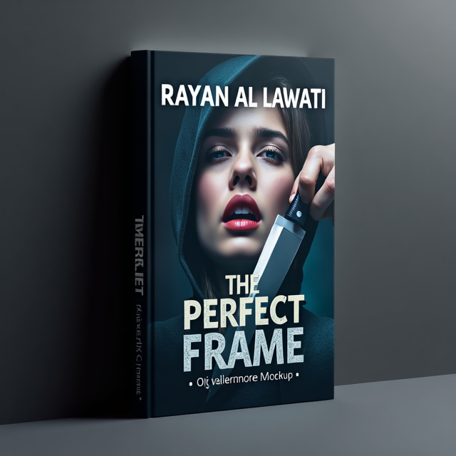 The cover features a close-up image of a woman's face with a terrified expression. In the background, there is a shadowy figure holding a knife. The overall color scheme is dark and moody, enhancing the suspenseful atmosphere.