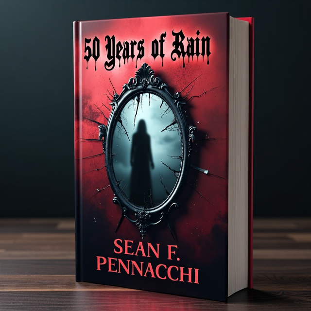 The cover features a photorealistic Twisted Mirror in the center, surrounded by a dark and mysterious atmosphere. The mirror is cracked, revealing a ghostly form of a woman within it. The image is in shades of red and black, creating a haunting and atmospheric feel.