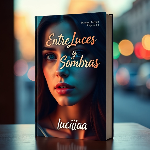 The cover features a close-up image of a woman's face half illuminated by soft light and half hidden in shadows. Her expression is both longing and mysterious, capturing the emotional conflict of the story. The background is a blurred cityscape, symbolizing the urban setting of the romance novel.