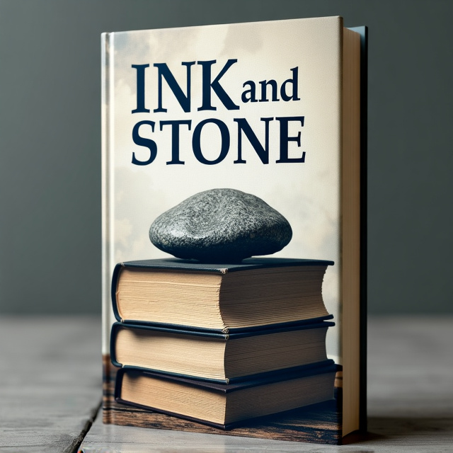 The cover features a close-up photograph of a stack of books with a sculpture made of stone resting on top. The books are slightly tilted, creating a sense of movement, while the sculpture represents a sense of stillness and permanence. Both the books and the sculpture are slightly faded, conveying a sense of sadness and nostalgia. The overall color palette is muted and dominated by shades of gray and sepia, further emphasizing the tragic tone of the book.