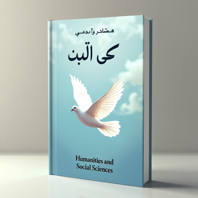 The cover features a serene and tranquil image of a white dove flying against a pale blue sky, symbolizing peace and harmony. The title "سمفونی درون" is elegantly placed in a cursive font at the top of the cover, while the subtitle "Humanities and Social Sciences" is written in a clean, sans-serif font at the bottom.