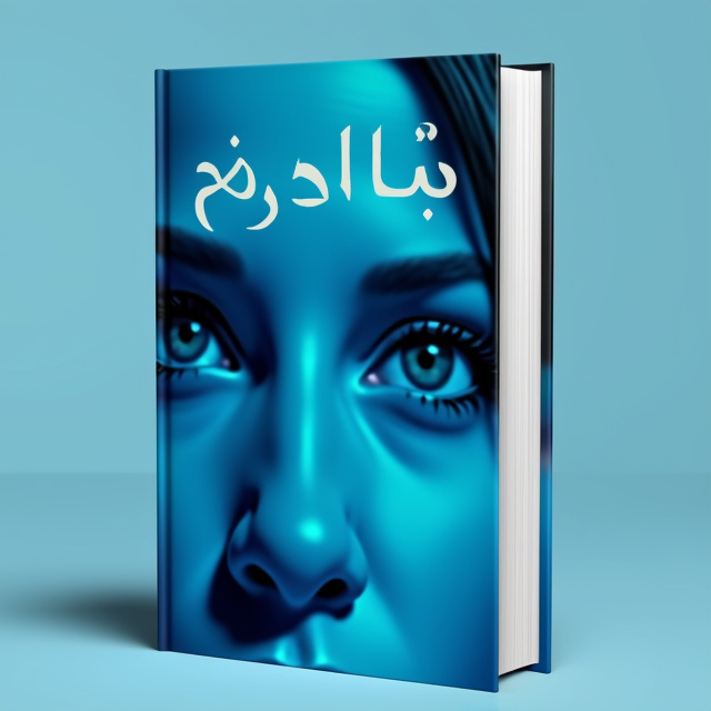 The book cover features a bright blue background with a reflective surface. In the center, there is a close-up image of a person looking introspectively into their own eyes. The person's face is partially obscured, adding an air of mystery to the cover.