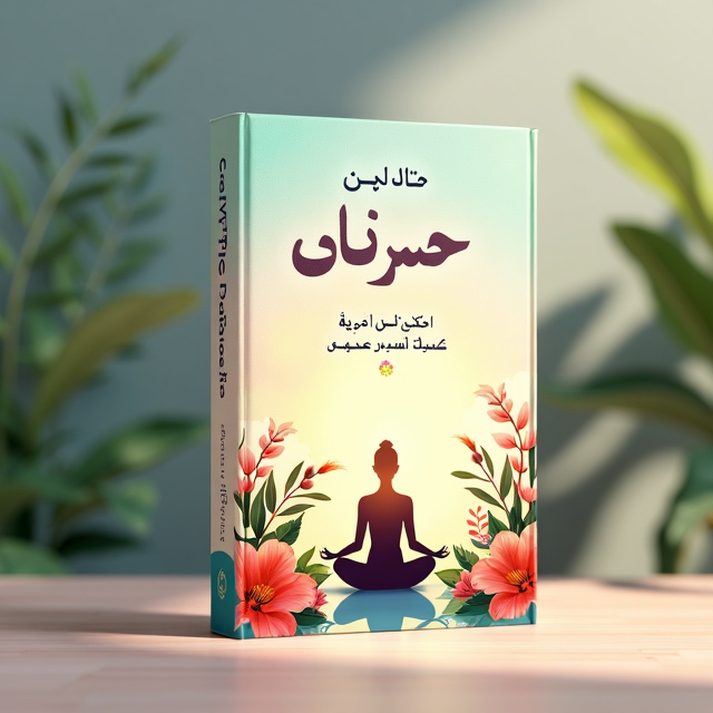 The cover features a serene and tranquil background with soft, pastel colors. In the center, there is a silhouetted figure sitting cross-legged in a meditation pose, surrounded by vibrant flowers and leaves. The title of the book is displayed in bold, elegant typography at the top of the cover.